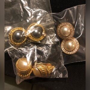 3 Pairs of elegant clip earrings